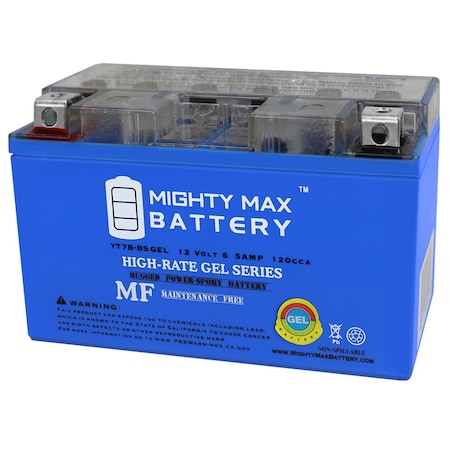 YT7B-BS GEL 12V 6.5AH Battery Replaces Yamaha YP 250 Majesty 96-05